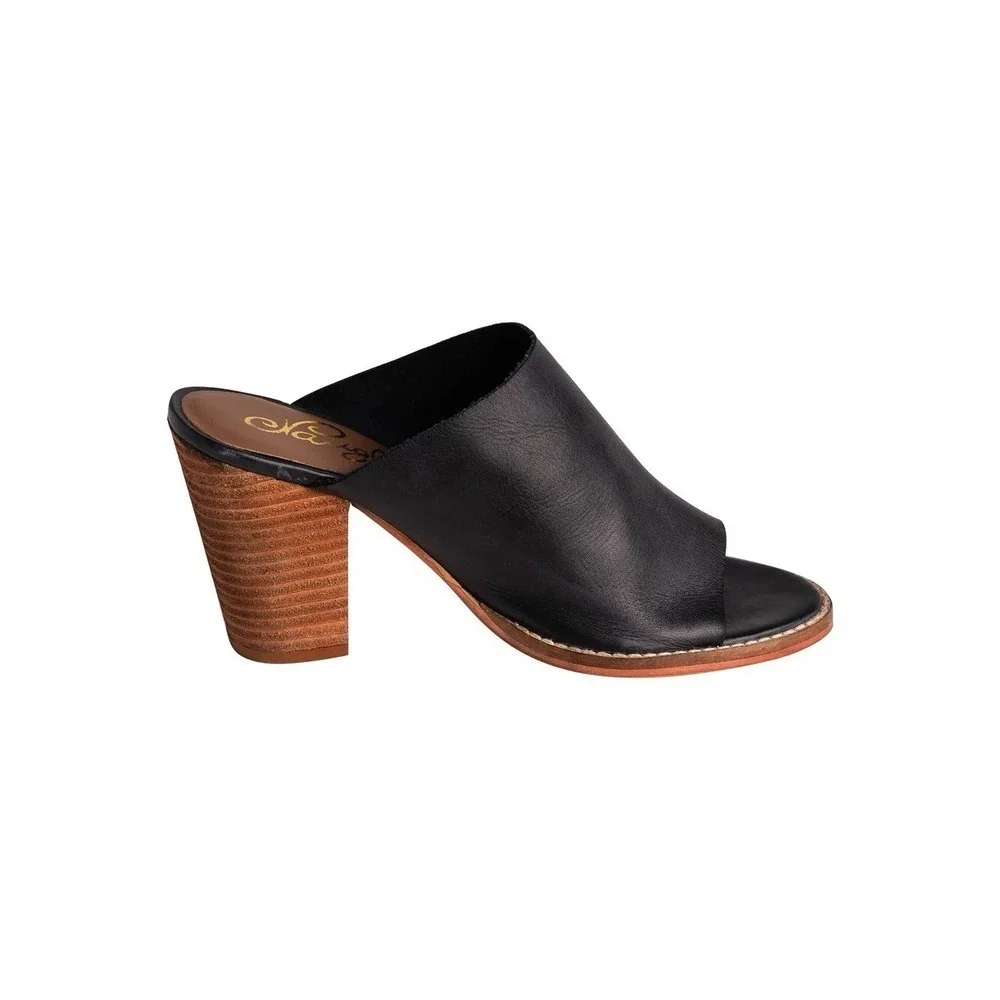New Naughty Monkey HALLIE HEELED SANDAL BLACK Size 10 Leather 3